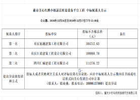 蔺市美心红酒小镇霹雳转盘设备平台工程 中标候选人公示